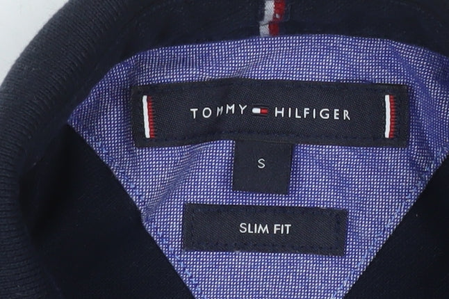 Tommy Hilfiger Men's Black Slim Fit Cotton Polo Shirt Size S