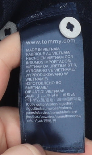 Tommy Hilfiger Men's Black Slim Fit Cotton Polo Shirt Size S