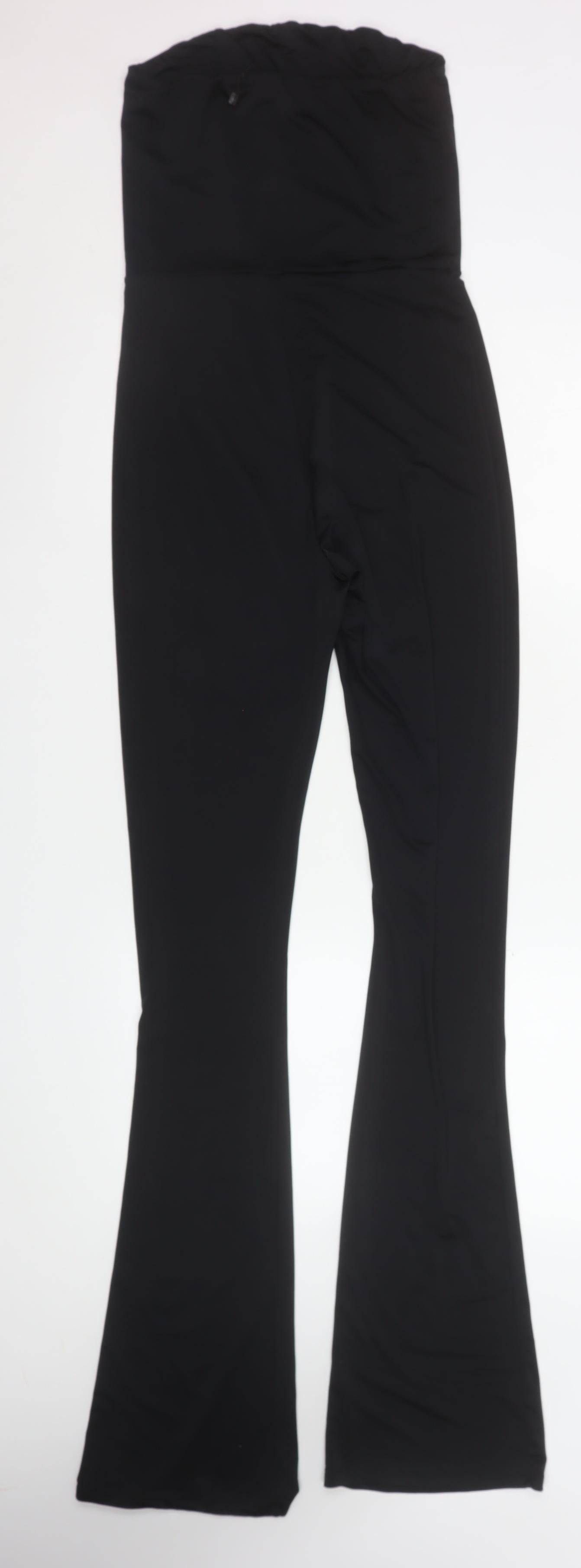PrettyLittleThing Women’s Black Strapless Flared Jumpsuit UK 8