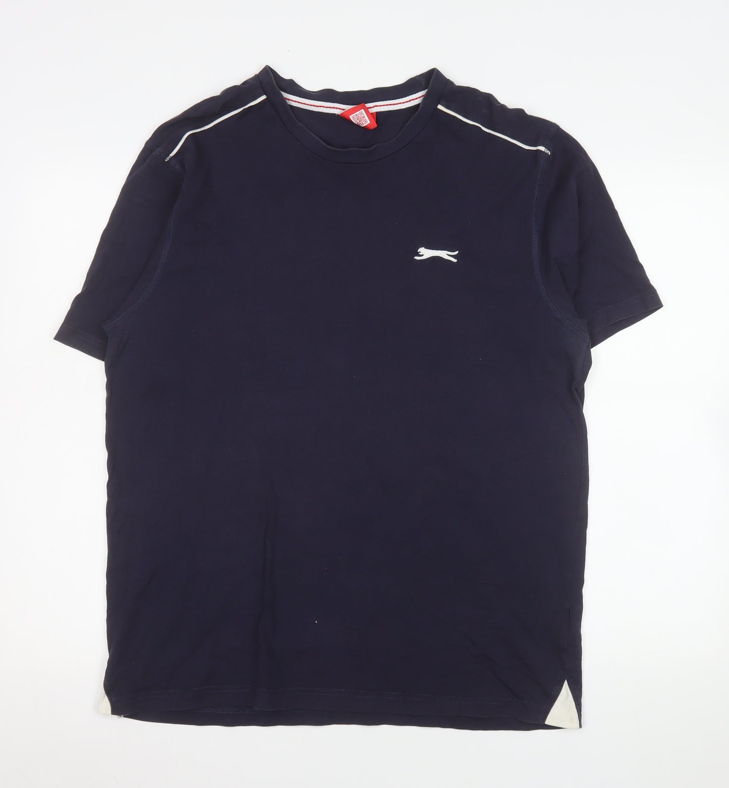 Slazenger Men's Blue Regular Fit Cotton Crew Neck T-Shirt Size L