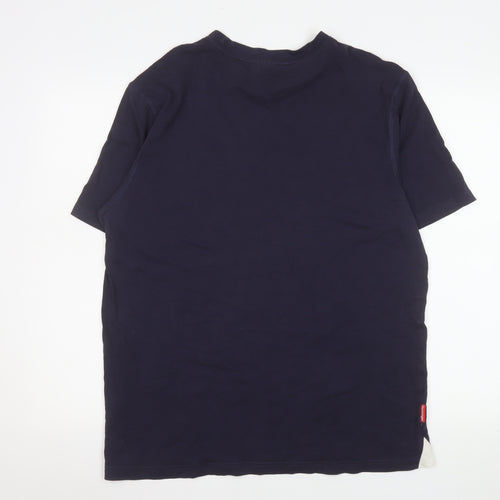 Slazenger Men's Blue Regular Fit Cotton Crew Neck T-Shirt Size L