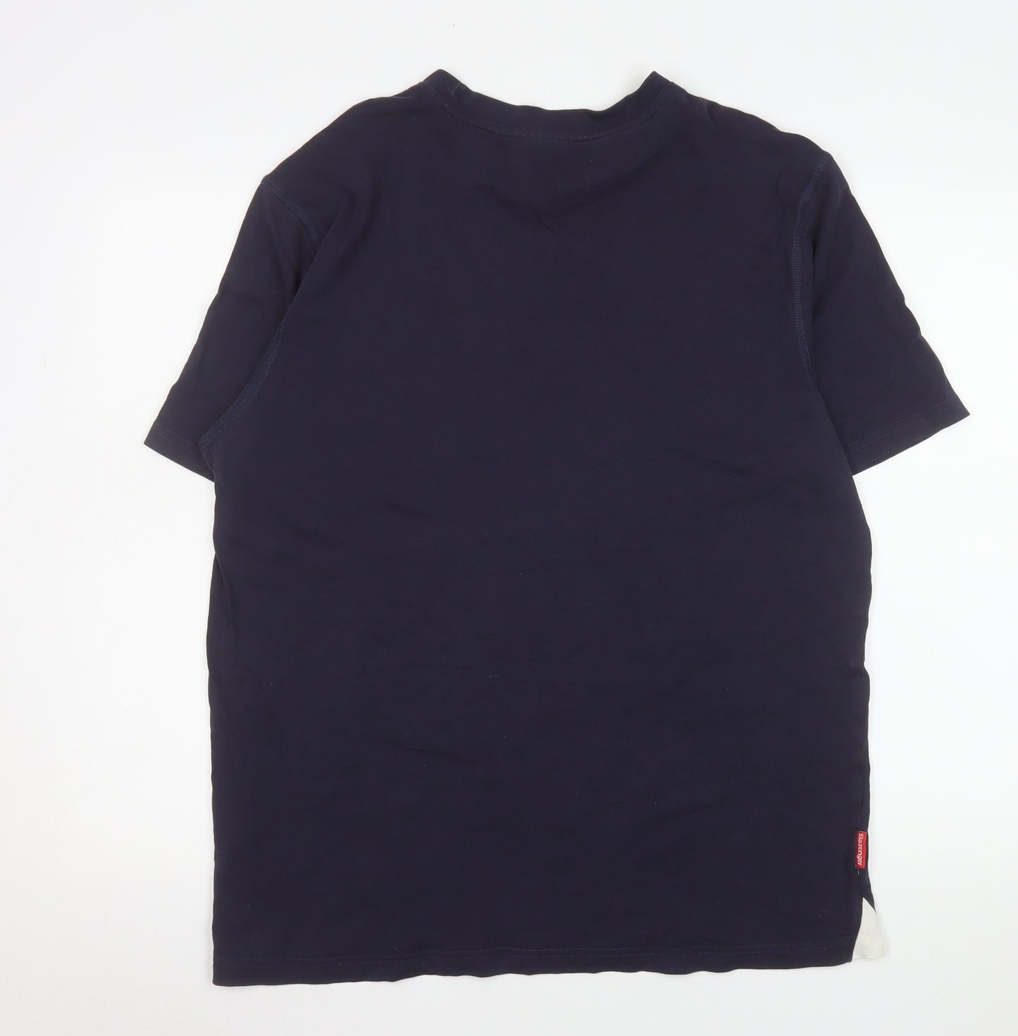 Slazenger Men's Blue Regular Fit Cotton Crew Neck T-Shirt Size L