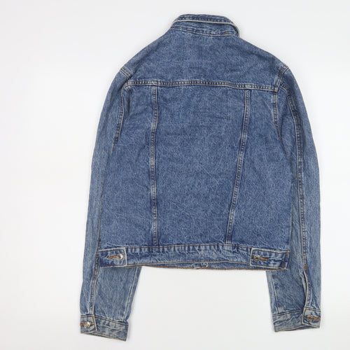 Denim Co. Women's Blue Cotton Basic Jacket Size 4