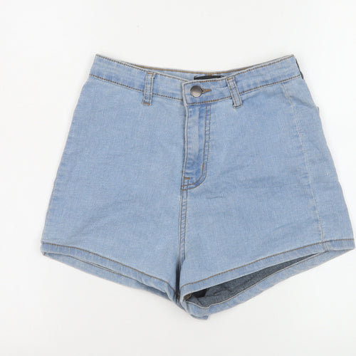 PrettyLittleThing Women’s Blue Denim High Rise Hot Pants Shorts Size 6