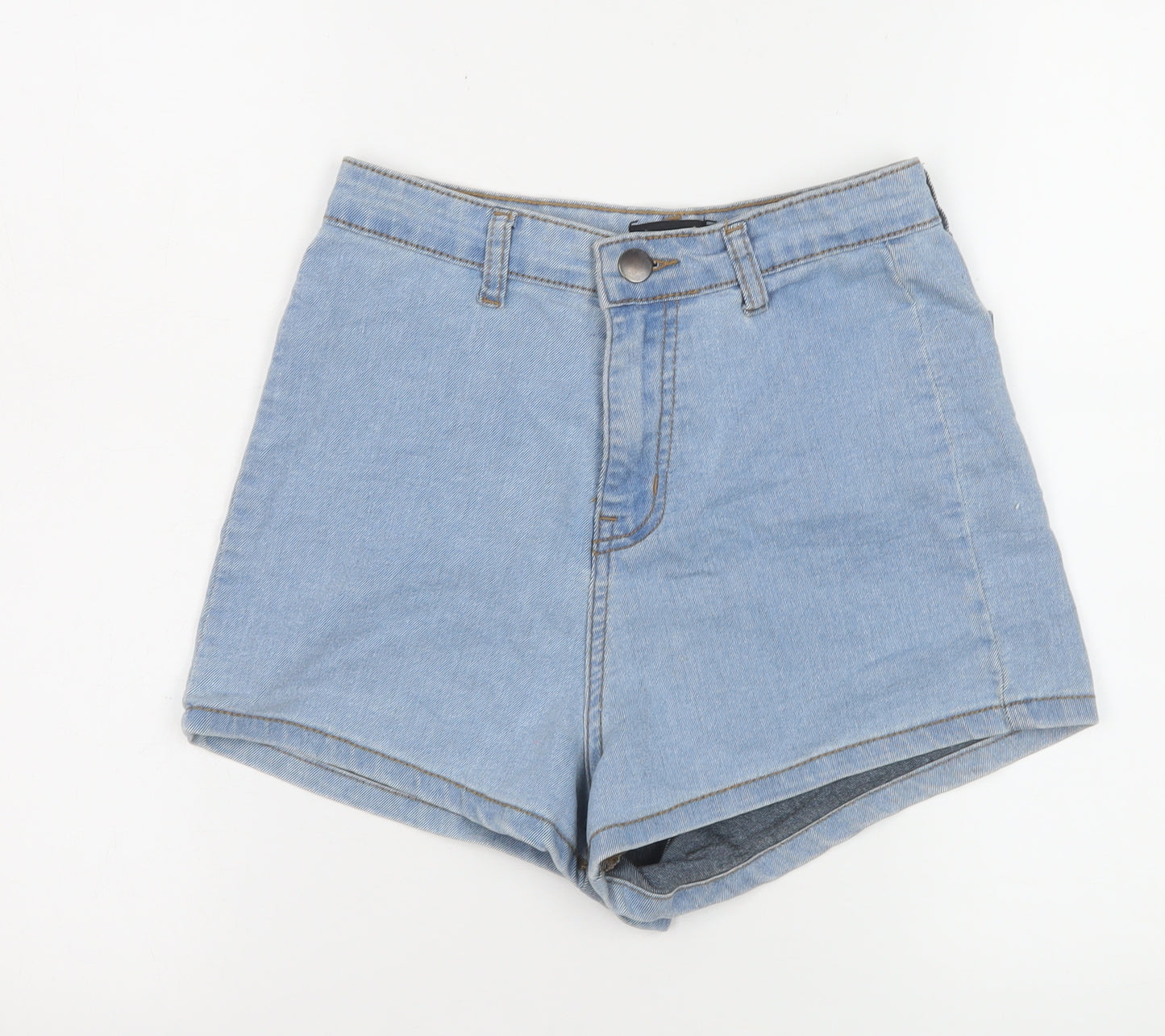 PrettyLittleThing Women’s Blue Denim High Rise Hot Pants Shorts Size 6