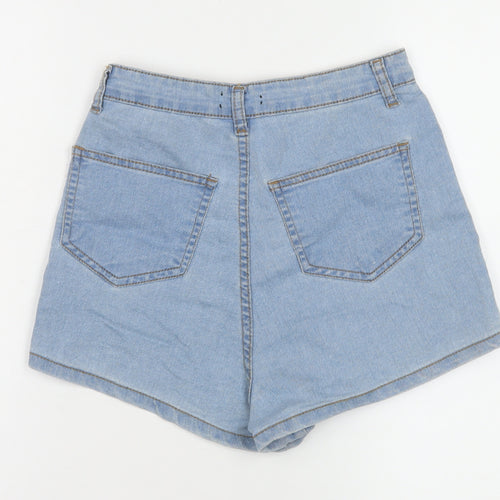 PrettyLittleThing Women’s Blue Denim High Rise Hot Pants Shorts Size 6
