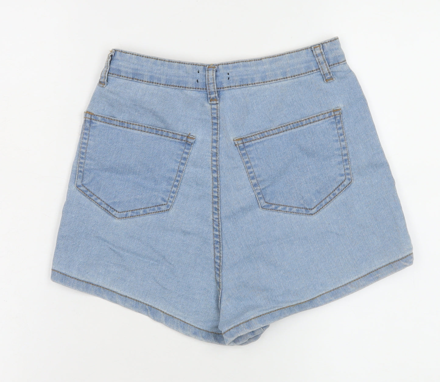 PrettyLittleThing Women’s Blue Denim High Rise Hot Pants Shorts Size 6