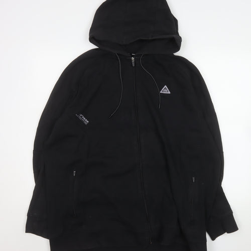 -9° PEAK Men Black 2XL Hooded Full Zip Casual Jacket