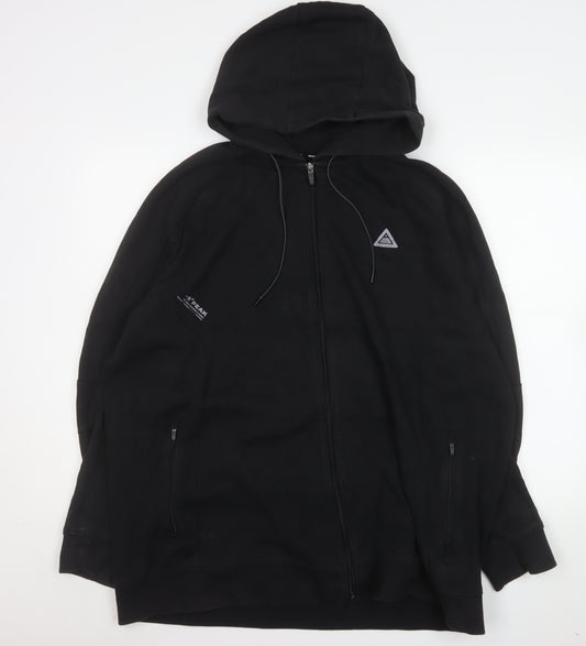 -9° PEAK Men Black 2XL Hooded Full Zip Casual Jacket