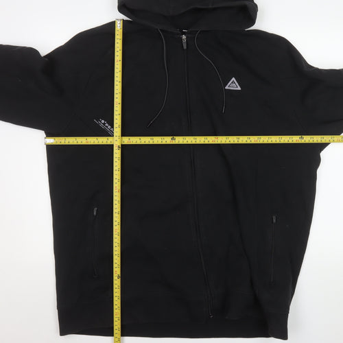 -9° PEAK Men Black 2XL Hooded Full Zip Casual Jacket