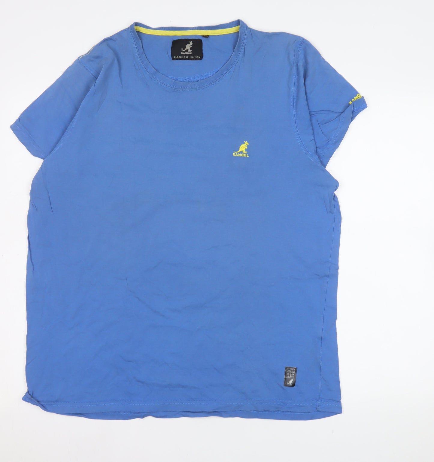 Kangol Men's Blue XL Cotton Crew Neck Black Label T-Shirt