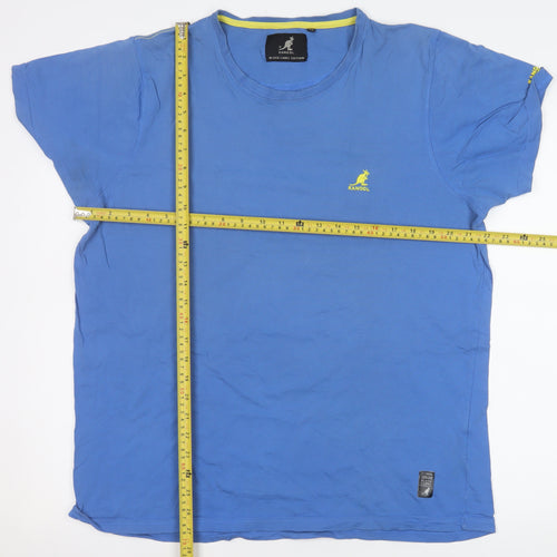Kangol Men's Blue XL Cotton Crew Neck Black Label T-Shirt