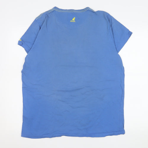 Kangol Men's Blue XL Cotton Crew Neck Black Label T-Shirt