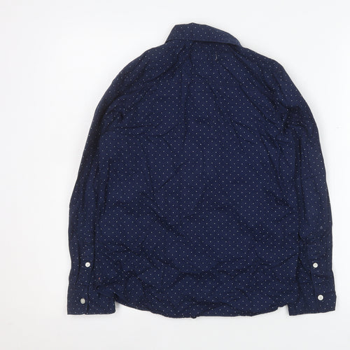 L.O.G.G. Boys Blue Polka Dot Button-Up Cotton Shirt 9-10 Years