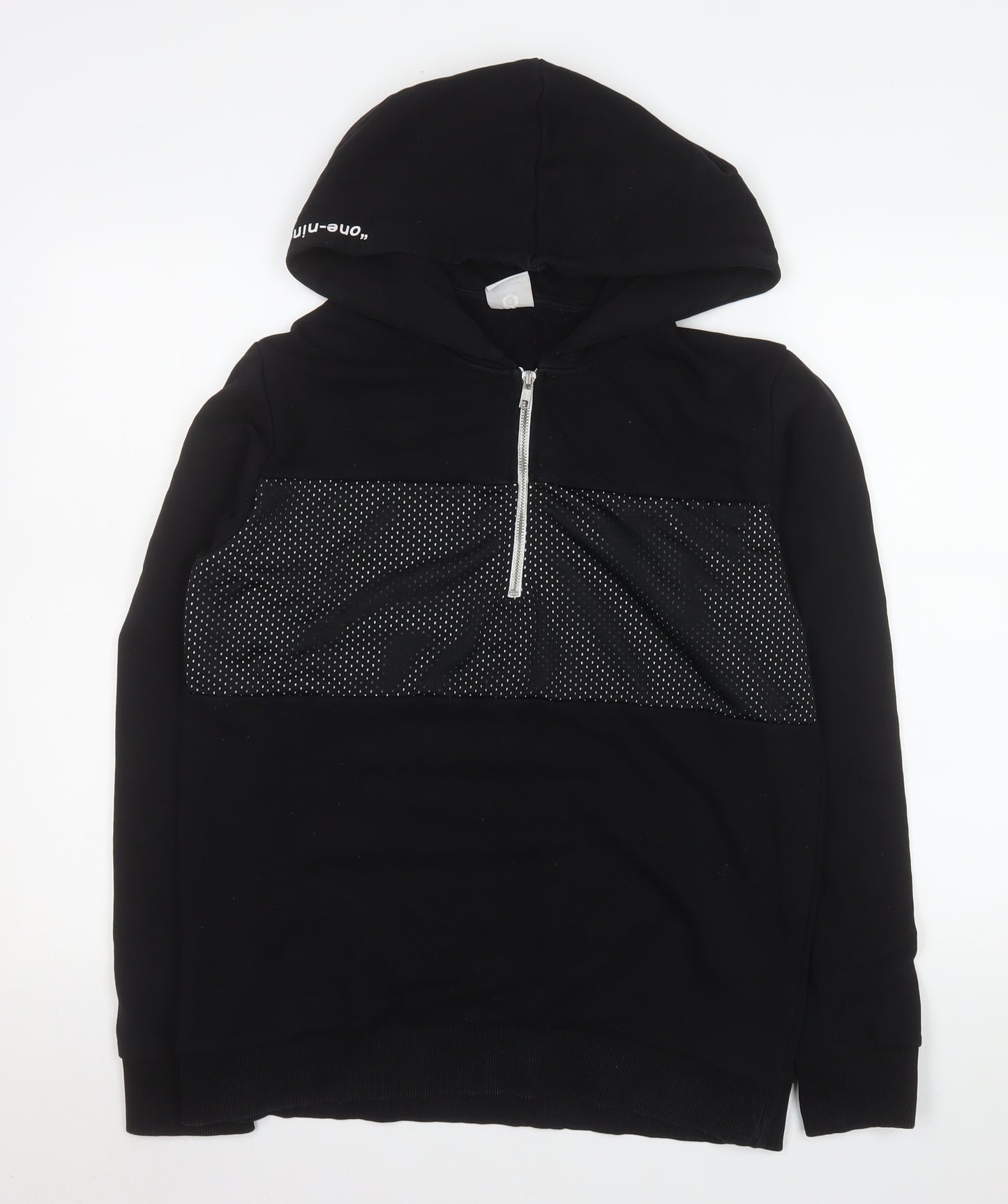 Jack & Jones Men's Black L Hooded 1/4 Zip Basic Jacket