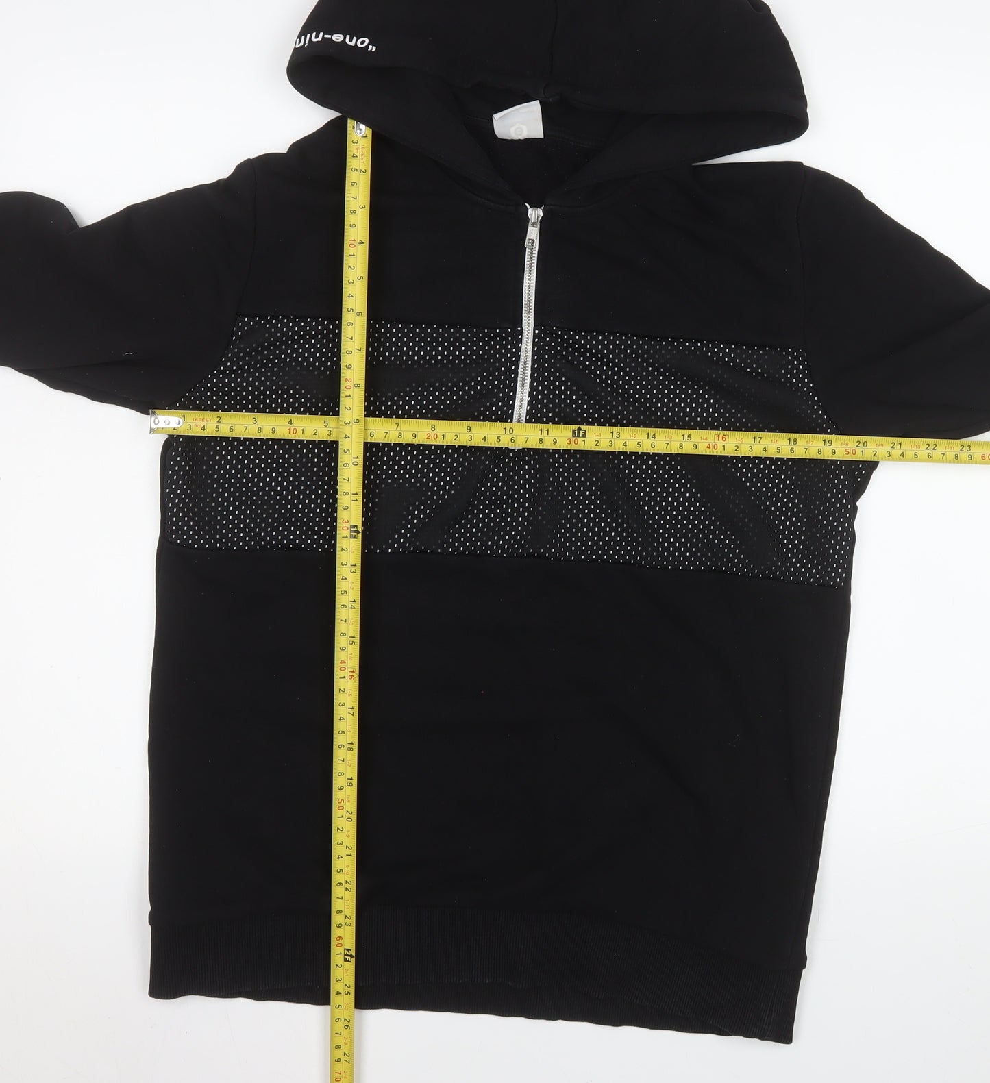 Jack & Jones Men's Black L Hooded 1/4 Zip Basic Jacket