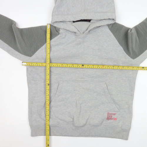 Superdry Men’s Grey XL Pullover Hoodie With Logo Detail