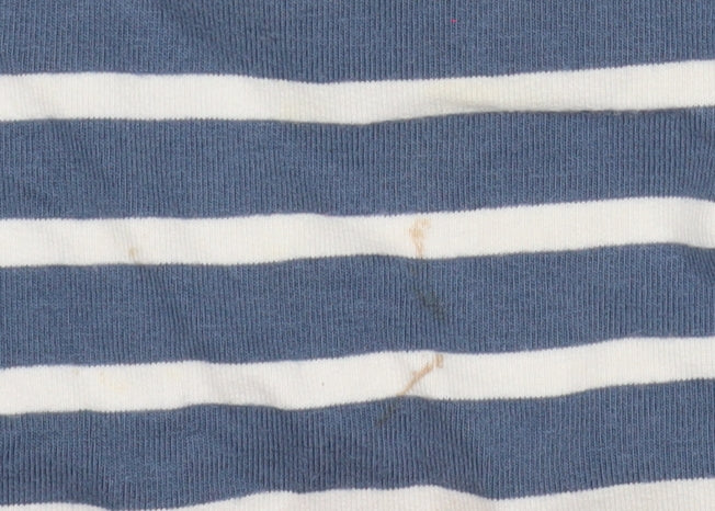Carolyn Donnelly The Edit Womens Blue White Striped Cotton Hoodie UK L