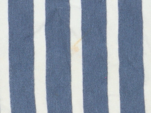 Carolyn Donnelly The Edit Womens Blue White Striped Cotton Hoodie UK L