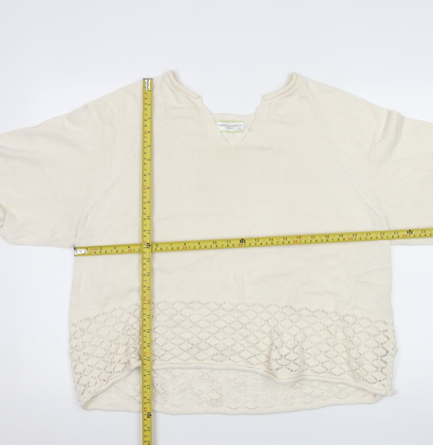 Carolyn Donnelly The Edit Women’s Ivory Knit Pullover Jumper M