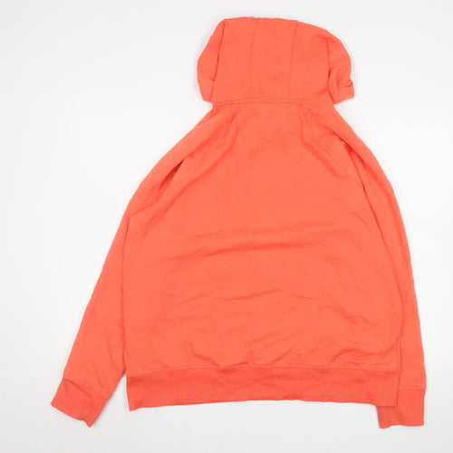 Under Armour Womens Orange Pullover Hoodie Size L Cotton Blend