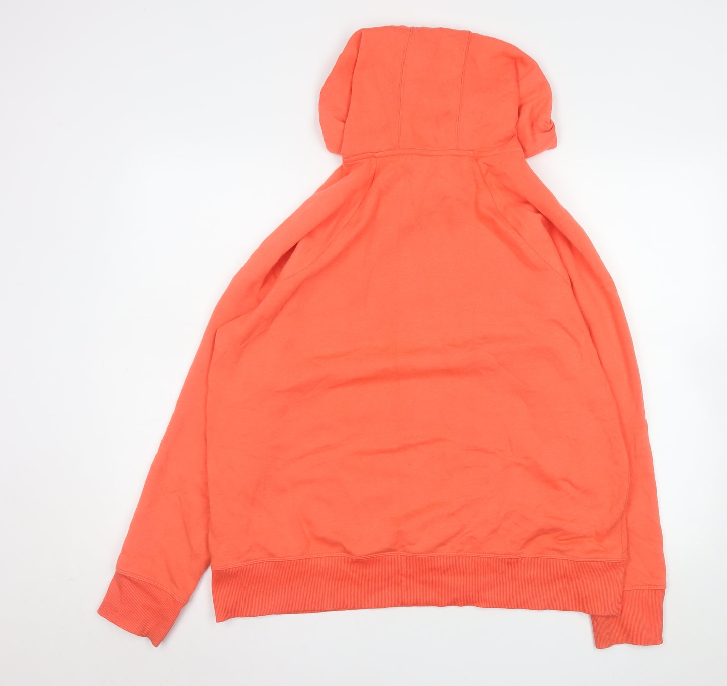 Under Armour Womens Orange Pullover Hoodie Size L Cotton Blend
