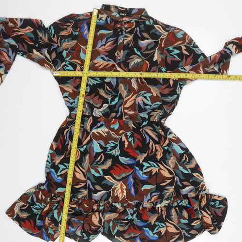 ONLY Women’s Multicoloured S A-Line Long Sleeve Short Dress