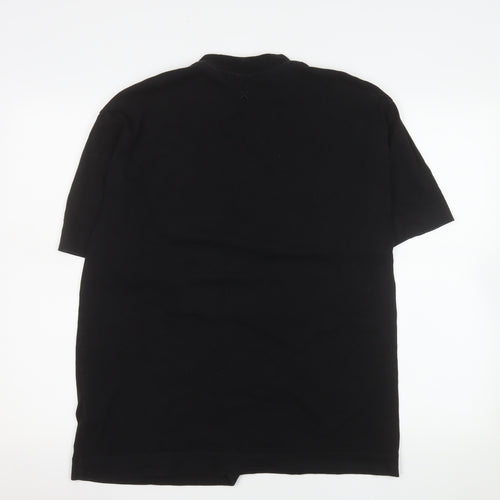 Collusion Men's Black Cotton Crew Neck Short Sleeve T-Shirt Size L