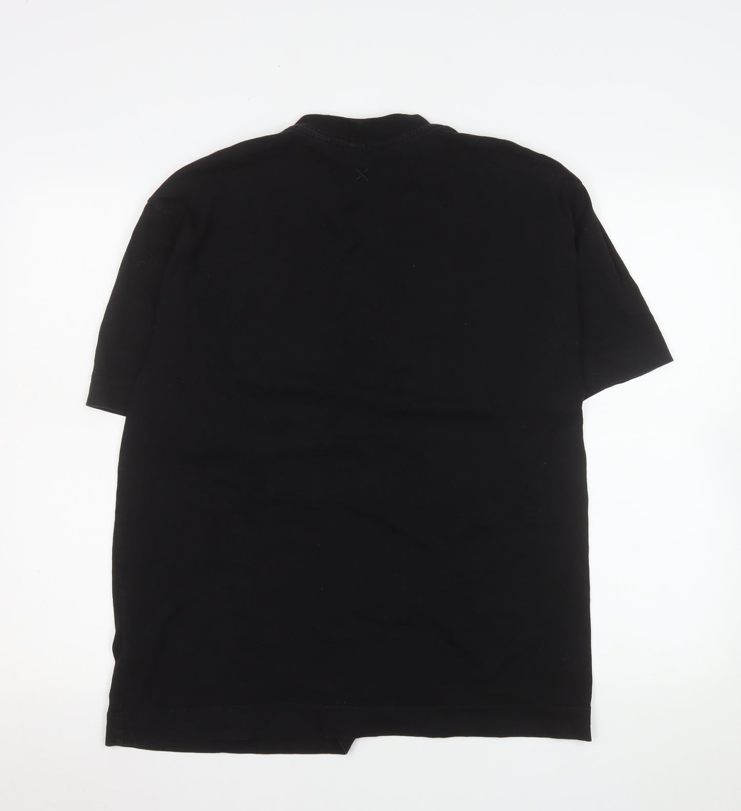 Collusion Men's Black Cotton Crew Neck Short Sleeve T-Shirt Size L