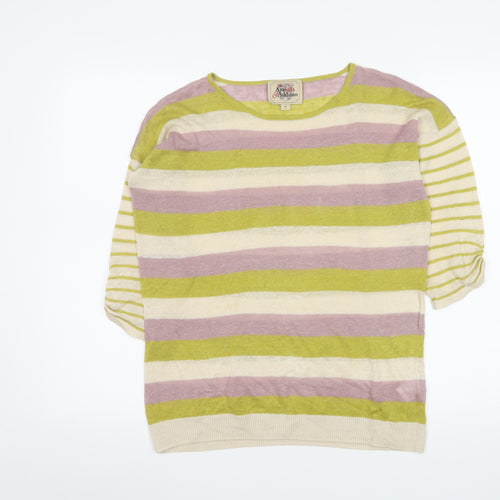 Arabella & Addison Women's Multicoloured Stripe Cotton Jumper M
