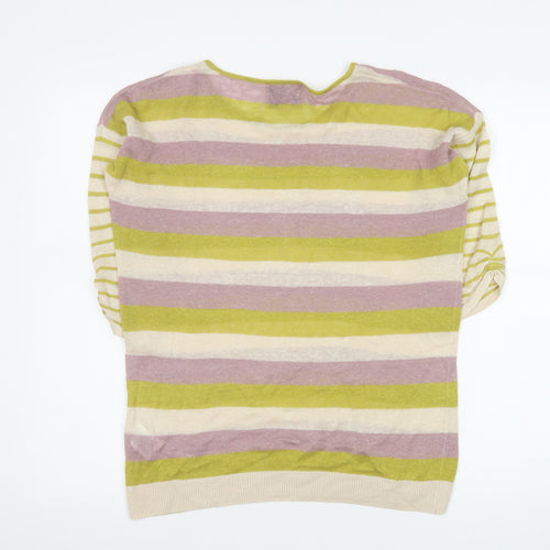 Arabella & Addison Women's Multicoloured Stripe Cotton Jumper M
