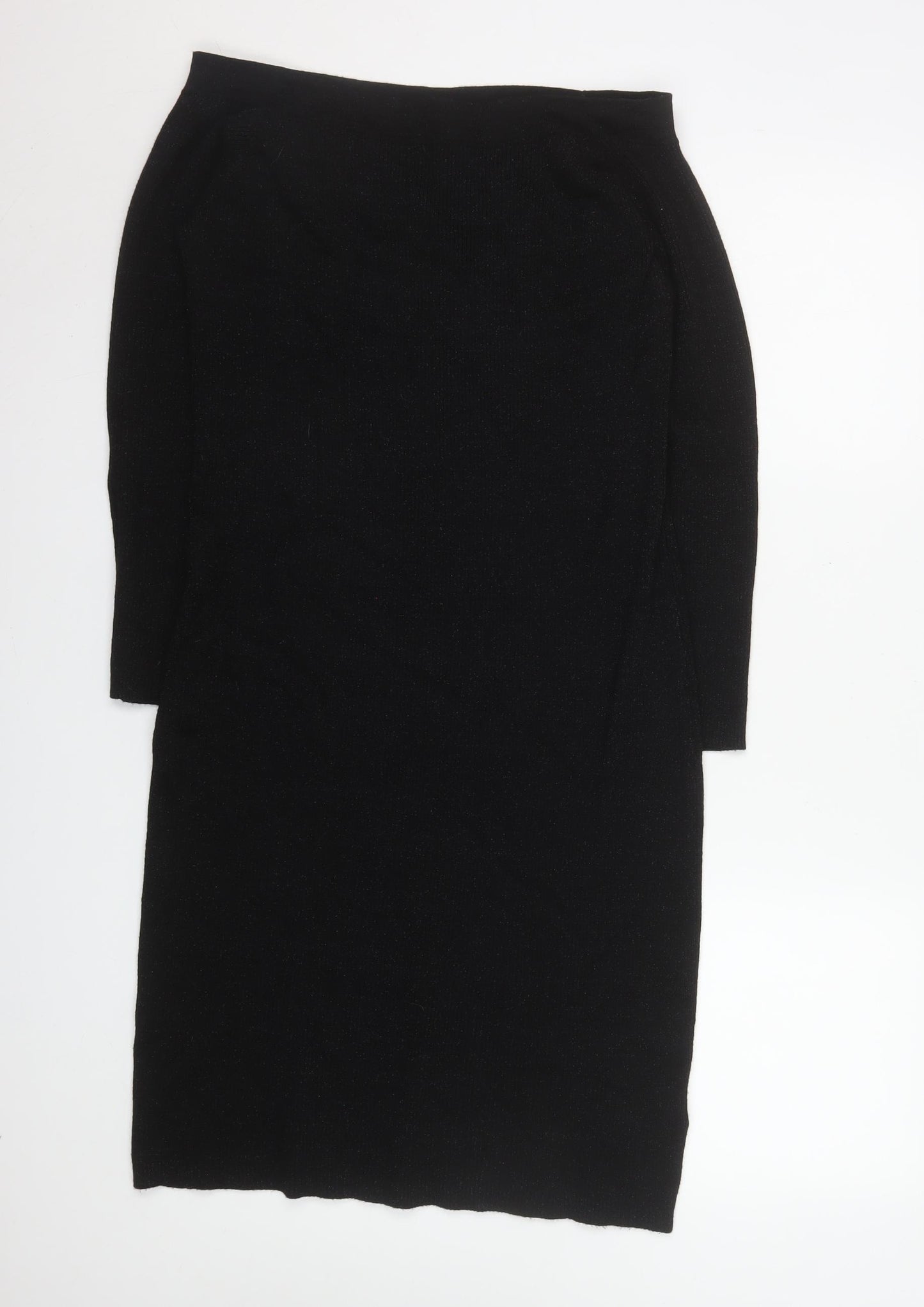 Next Women’s Black Bodycon Knit Midi Dress Size 18