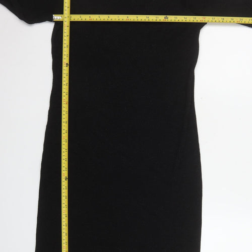 Next Women’s Black Bodycon Knit Midi Dress Size 18