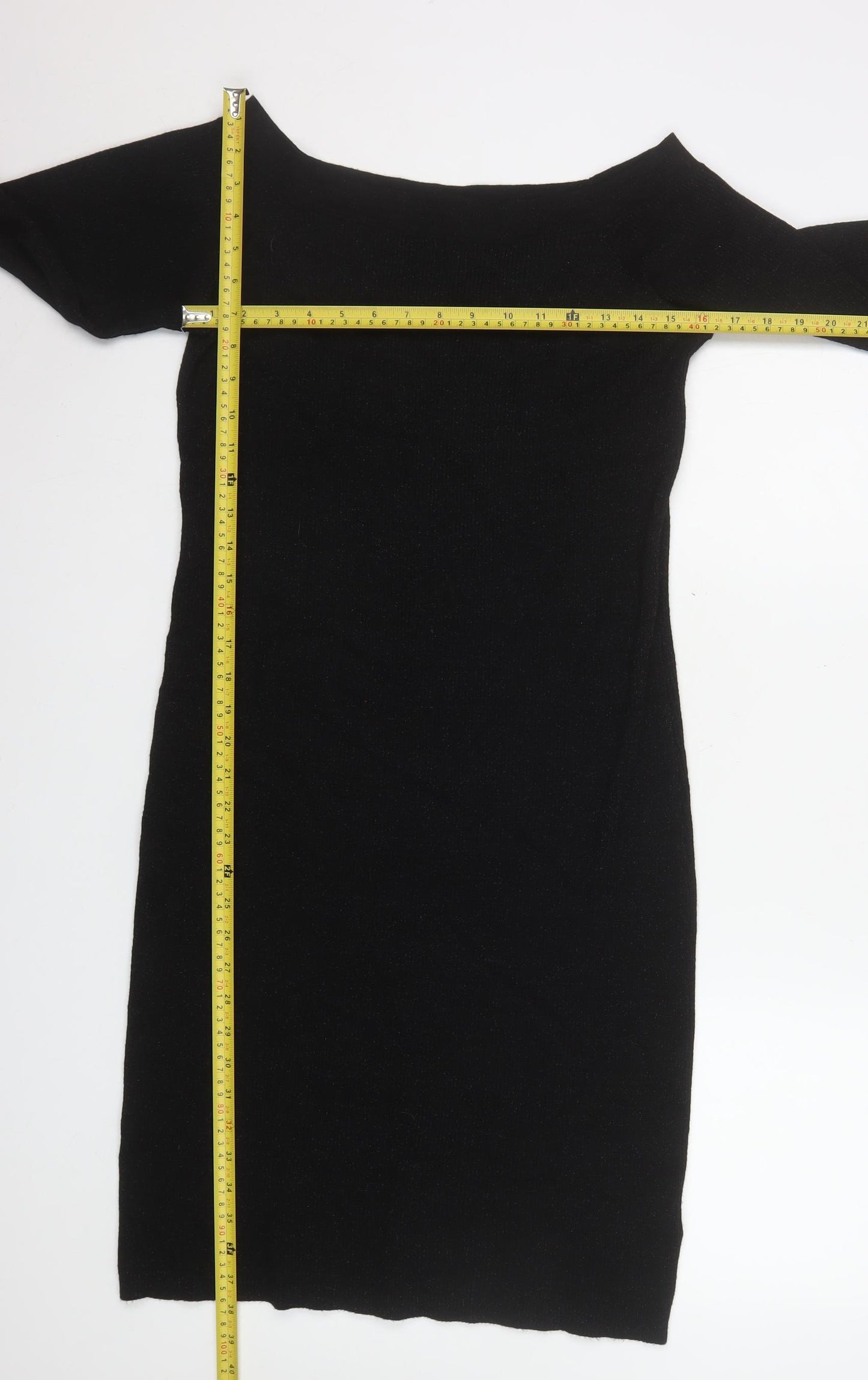 Next Women’s Black Bodycon Knit Midi Dress Size 18