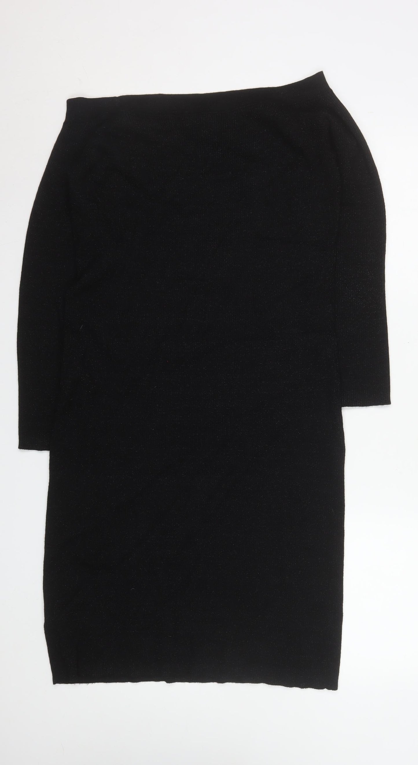 Next Women’s Black Bodycon Knit Midi Dress Size 18