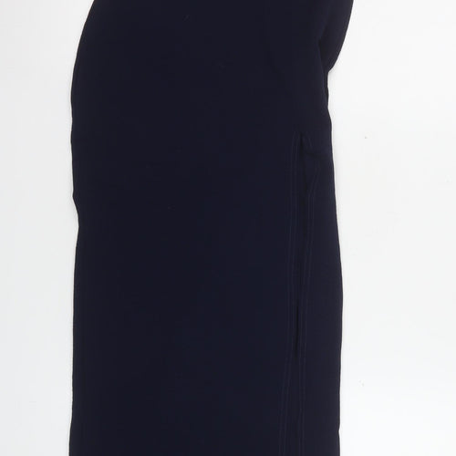 Boohoo Women Black Size 10 Long Bodycon Sleeveless Stretch Dress