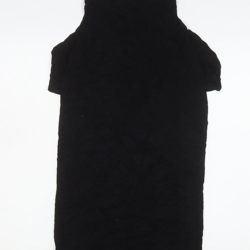 Missi London Women's Black Rock Graphic Lace-Up Tunic T-Shirt S