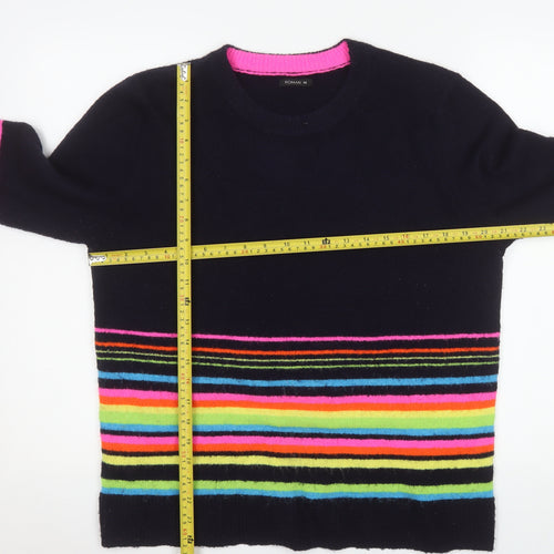 Roman Women’s Multicoloured Striped Crew Neck Pullover Jumper Size 14