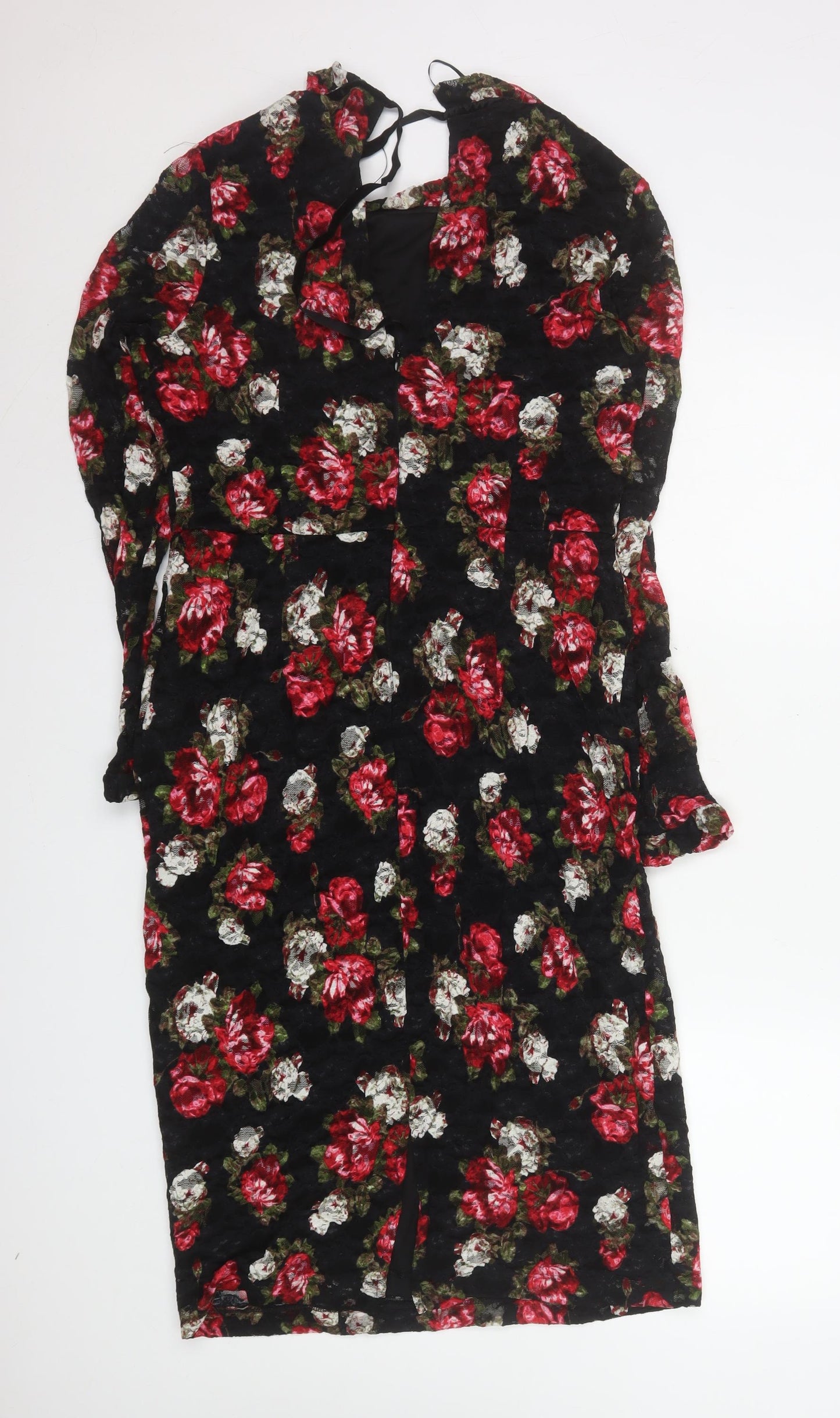Marks and Spencer Womens Multicoloured Floral Lace Bodycon Dress Size 14