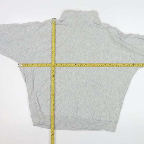 Mint Velvet Women Grey Roll Neck Zip Sleeve Pullover Sweatshirt L