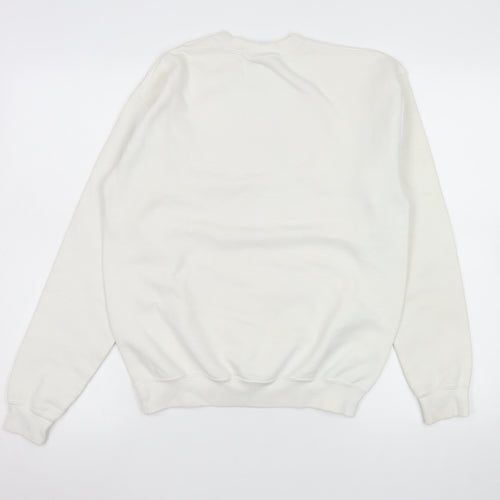 Absolute Cult Women's White Ariana Graphic Print Pullover Sweatshirt XL
