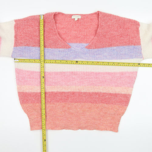 Monsoon Women’s Multicoloured L V-Neck Chunky Knit Jumper