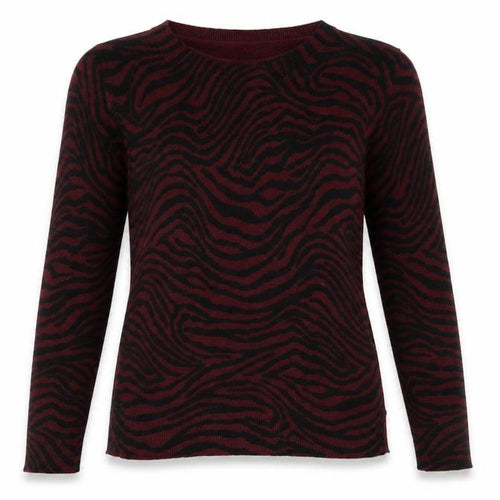 Marks and Spencer Women Red Animal Print Knit Jumper Size 6