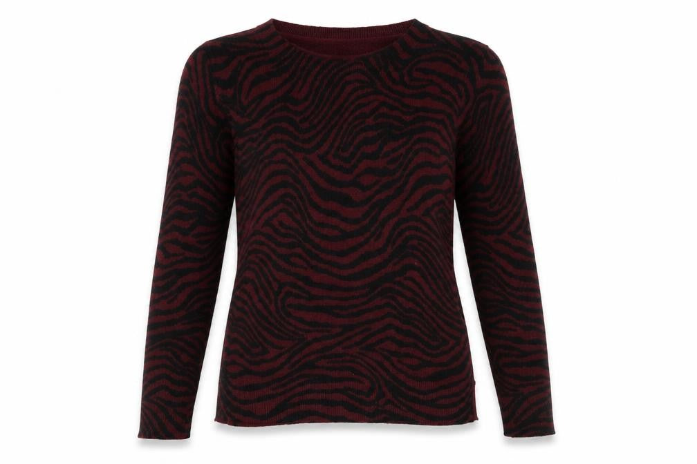 Marks and Spencer Women Red Animal Print Knit Jumper Size 6