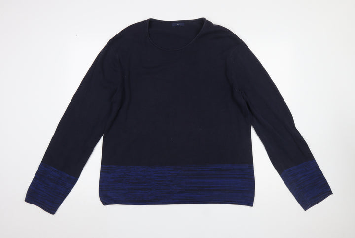 Gap Women’s Blue Cotton Pullover Jumper XL Long Sleeve Knit