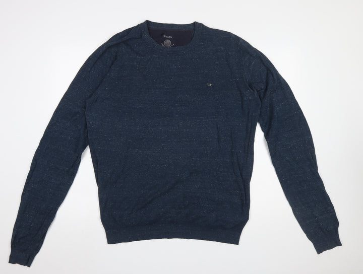 Diesel Men's Blue XL Crew Neck Knit Cotton Jumper