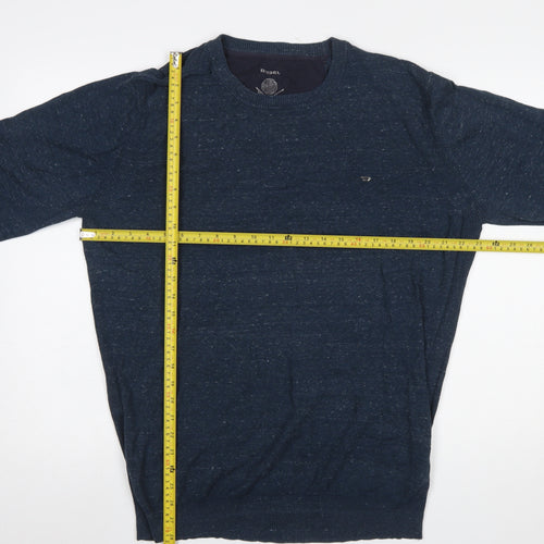 Diesel Men's Blue XL Crew Neck Knit Cotton Jumper