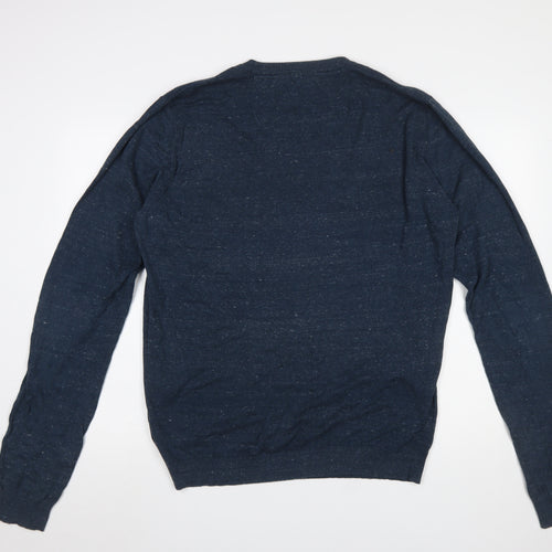 Diesel Men's Blue XL Crew Neck Knit Cotton Jumper
