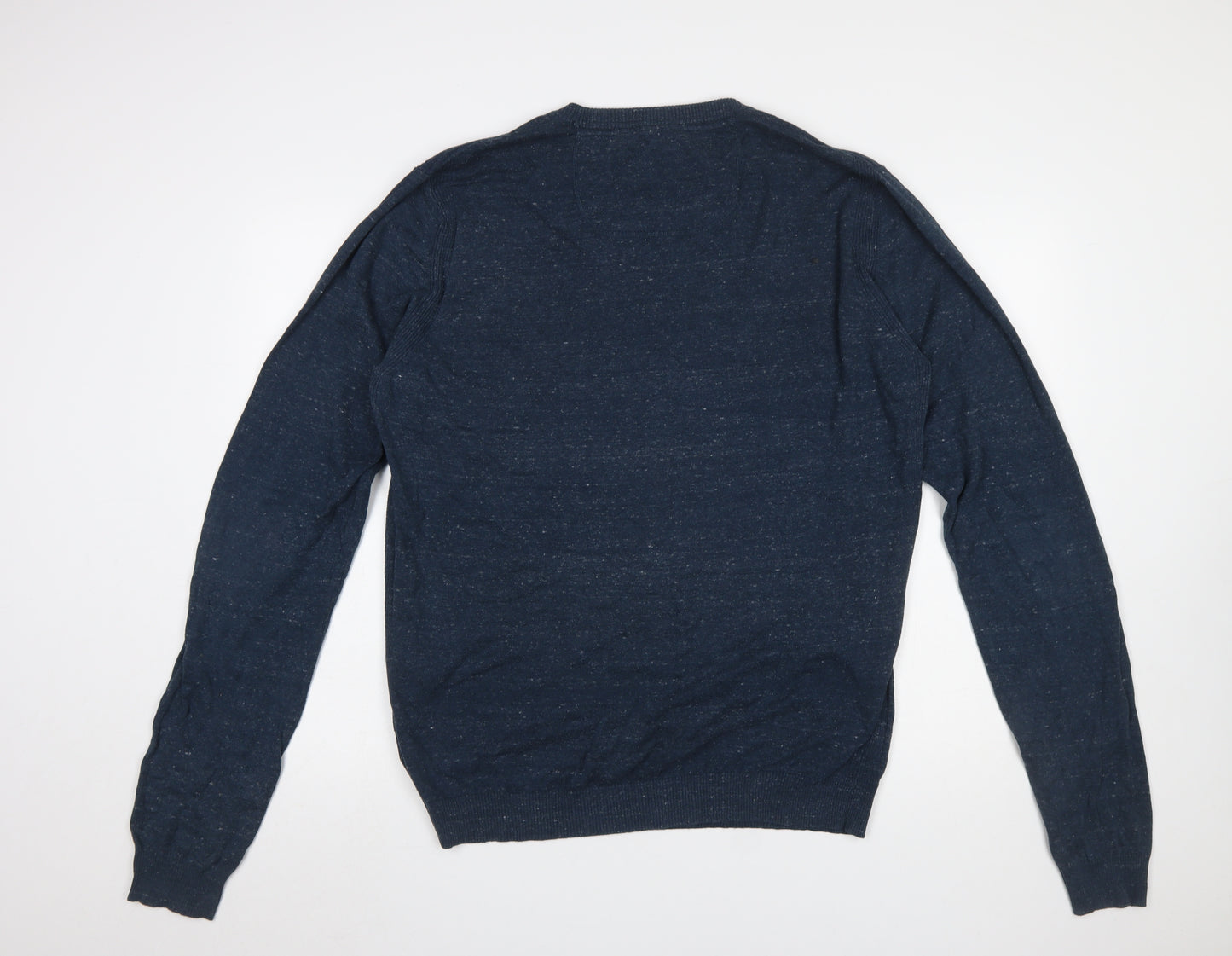 Diesel Men's Blue XL Crew Neck Knit Cotton Jumper