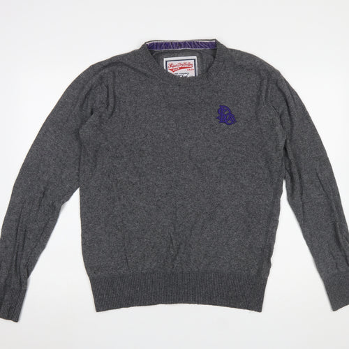 Superdry Men’s Grey Crew Neck Angora Blend Pullover Jumper M